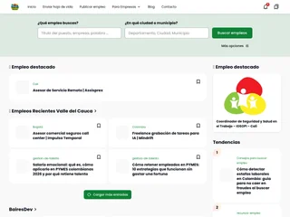 TrabajoValle platform preview