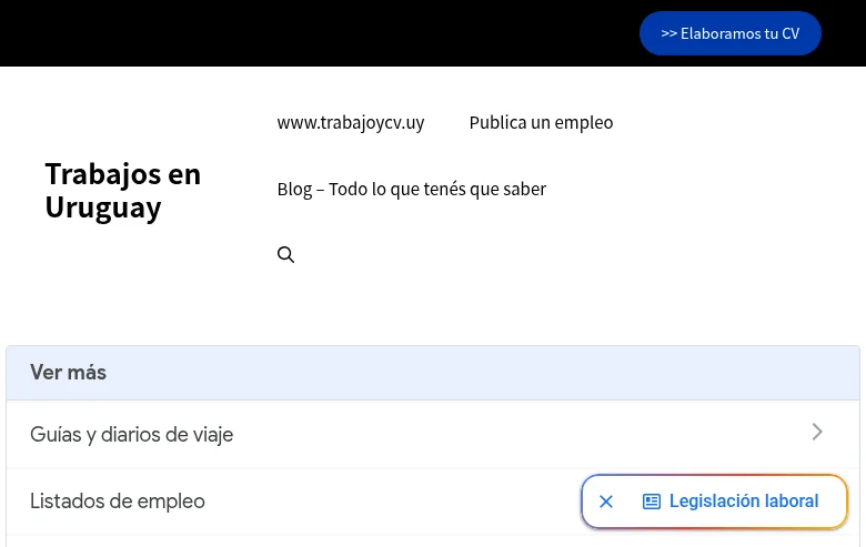 Trabajo y Curriculum Hoy screenshot Trabajo y Curriculum Hoy job board platform screenshot showing job search interface