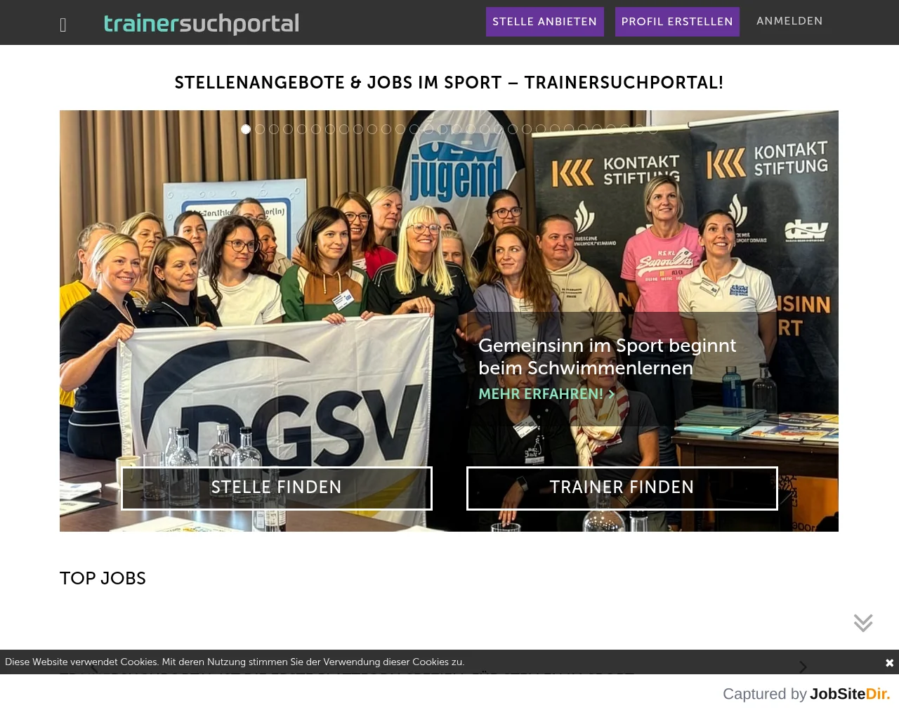 trainersuchportal website screenshot