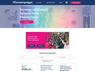 TransEmpregos platform preview TransEmpregos platform preview