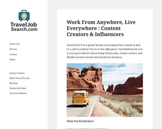 Travel Job Search platform preview