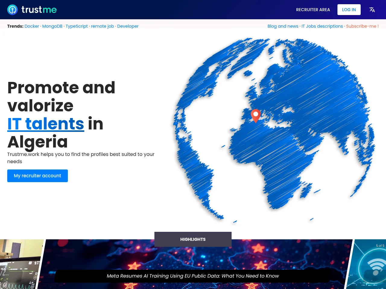 Trust Me website screenshot