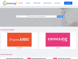 Tutimviec.com screenshot preview