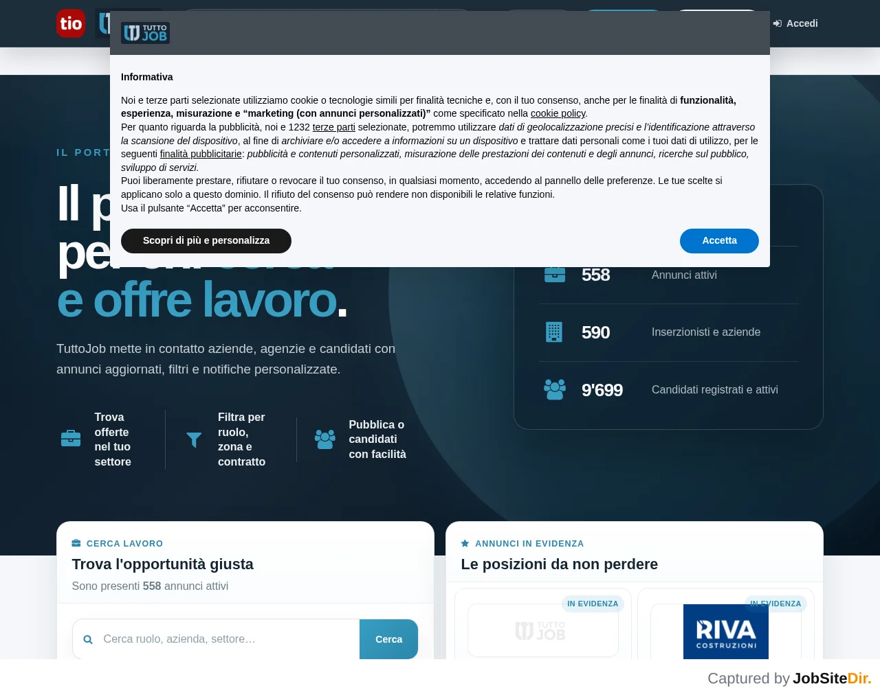 TuttoJob website screenshot