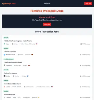 TypeScriptJobs.dev platform preview