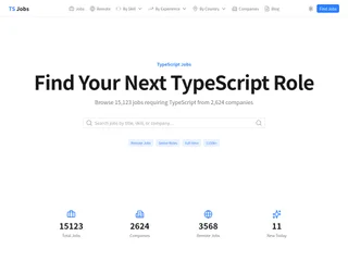 TypeScript Jobs platform preview