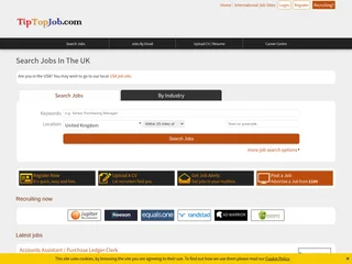 TipTopJob UK platform preview TipTopJob UK platform preview