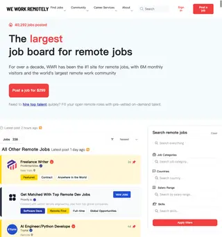 We Work Remotely platform preview