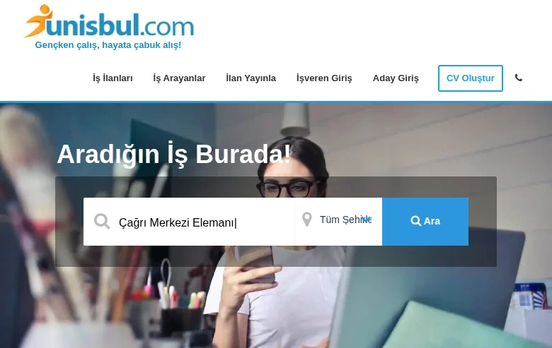 Unisbul.com screenshot Unisbul.com job board platform screenshot showing job search interface