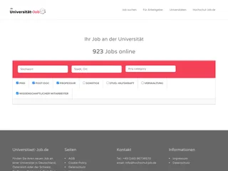 Universität-Job.de platform preview