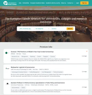 University Positions platform preview