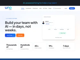UnoJobs platform preview UnoJobs platform preview