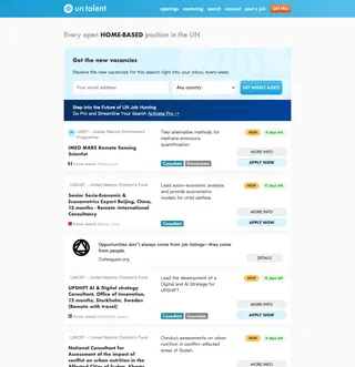 UN Talent platform preview