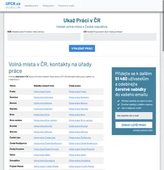 Ukaž práci v ČR platform preview