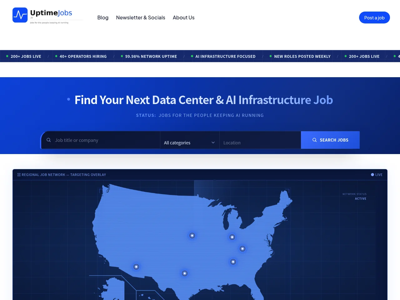 UptimeJobs.io website screenshot
