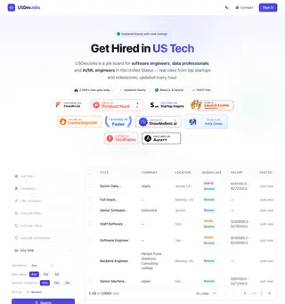 USDevJobs platform preview