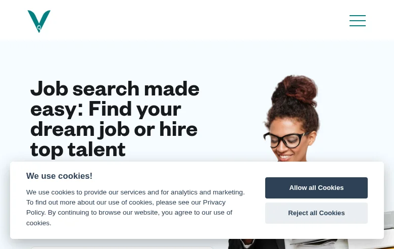 Vacancies In Ghana screenshot Vacancies In Ghana job board platform screenshot showing job search interface