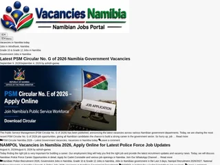 Vacancies in Namibia platform preview