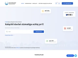 Davlat fuqarolik xizmatchilari vakant lavozimlarining yagona ochiq portali platform preview