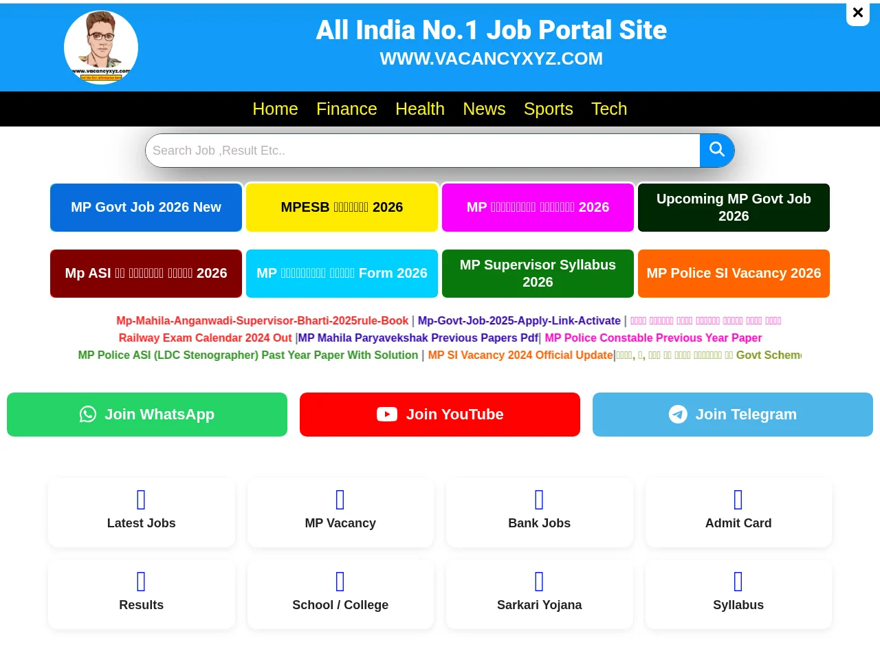 Vacancy Xyz screenshot Vacancy Xyz job board platform screenshot showing job search interface