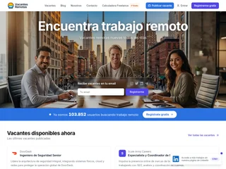 Vacantes Remotas platform preview