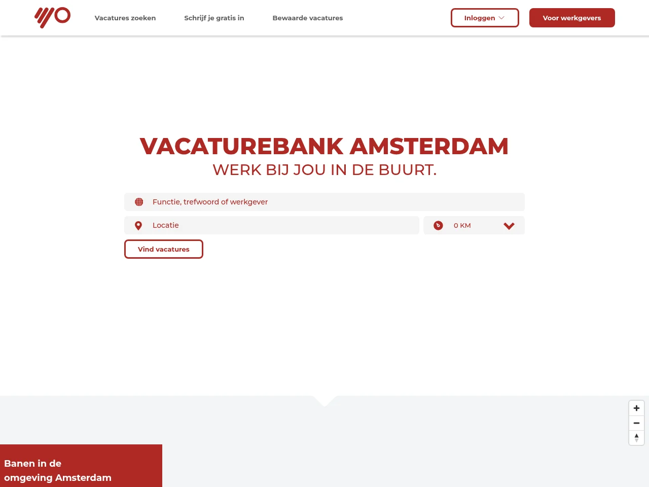 Vacaturebank Amsterdam screenshot Vacaturebank Amsterdam job board platform screenshot showing job search interface
