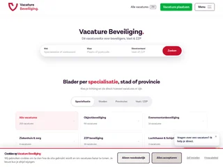 Vacaturebeveiliging.nl platform preview