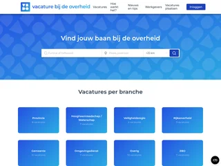 Vacature bij de Overheid platform preview
