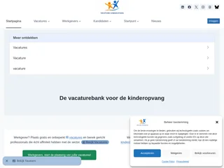 VacatureKinderopvang.nl platform preview