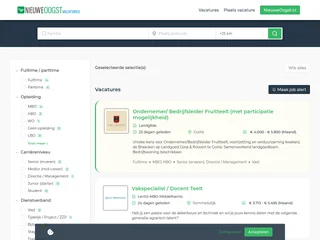 Nieuwe Oogst Vacatures platform preview
