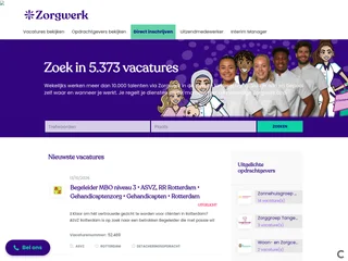 Zorgwerk Vacatures platform preview Zorgwerk Vacatures platform preview
