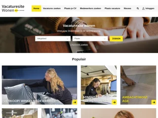 Vacaturesite Wonen platform preview