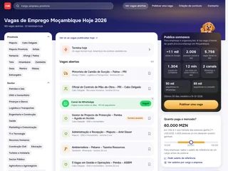Vaga de Emprego platform preview Vaga de Emprego platform preview