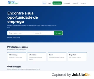 Vagas Moçambique platform preview