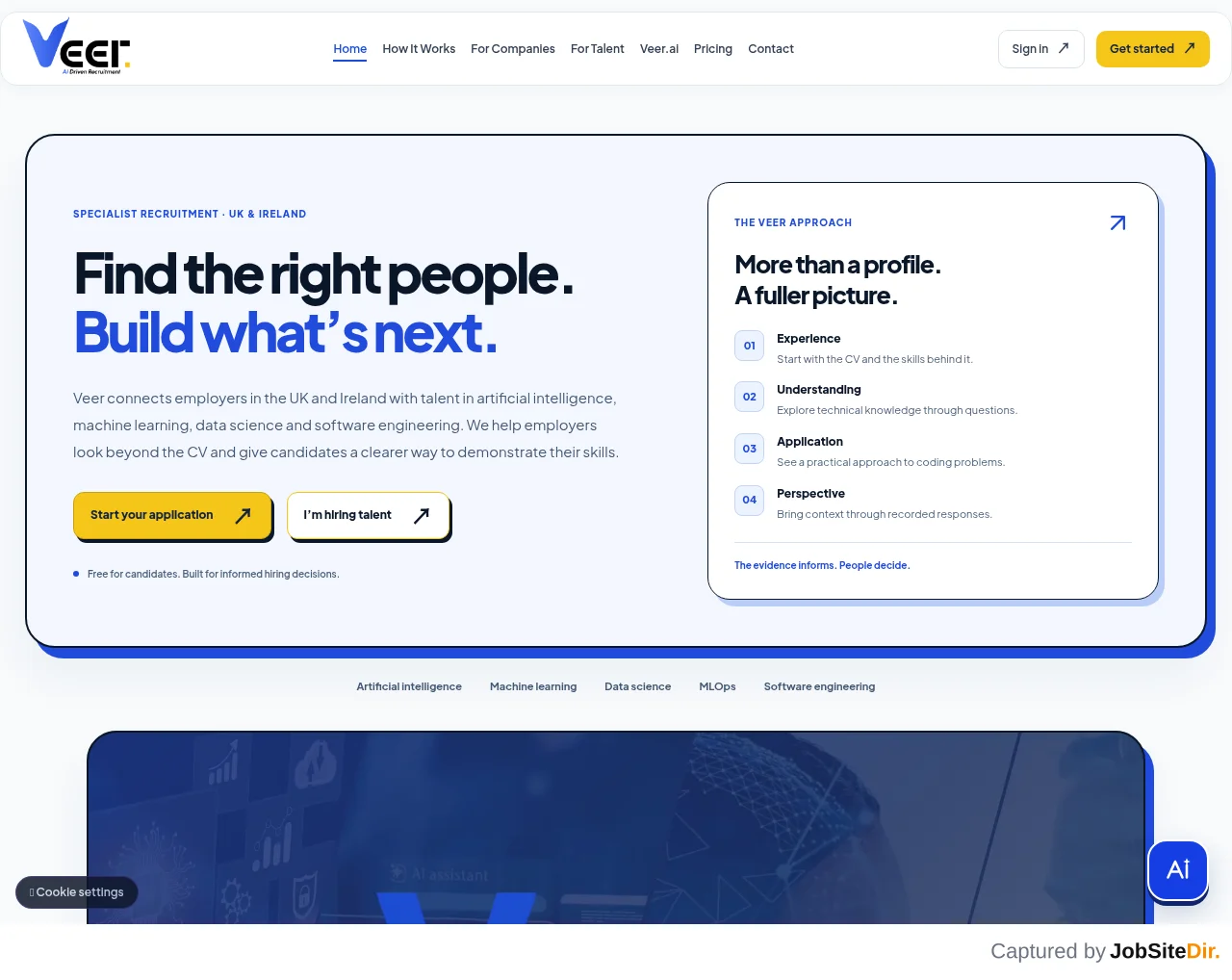 Veer screenshot Veer website screenshot