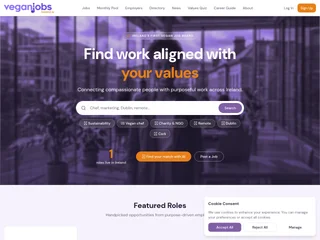 Vegan Jobs Ireland platform preview Vegan Jobs Ireland platform preview