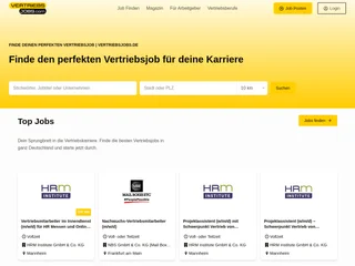 Vertriebsjobs.de platform preview Vertriebsjobs.de platform preview