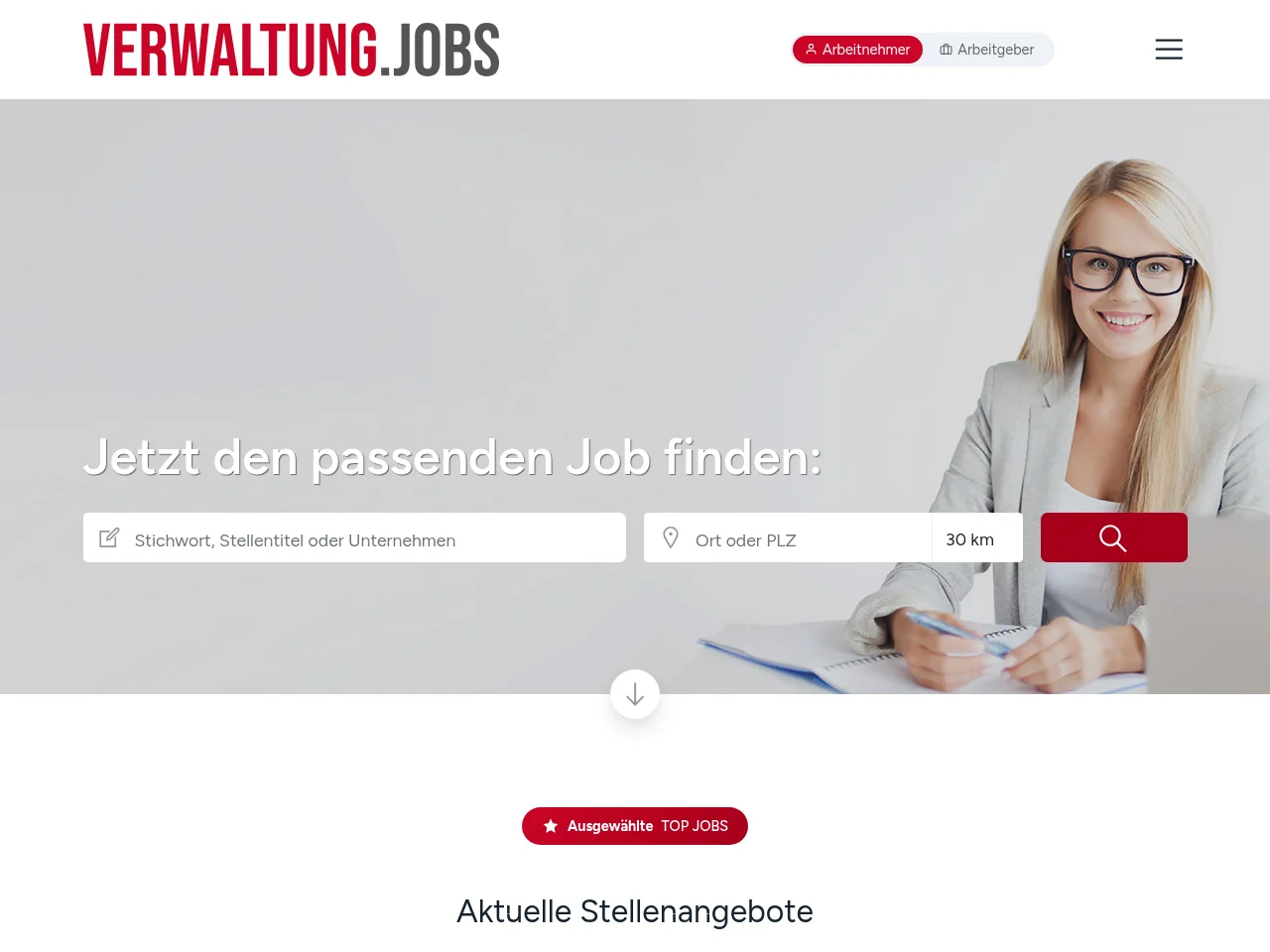 VERWALTUNG.JOBS screenshot VERWALTUNG.JOBS job board platform screenshot showing job search interface