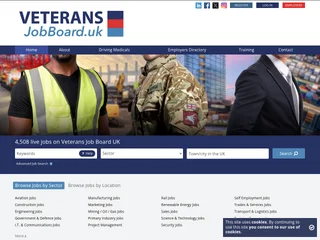 Veterans Job Board UK platform preview Veterans Job Board UK platform preview