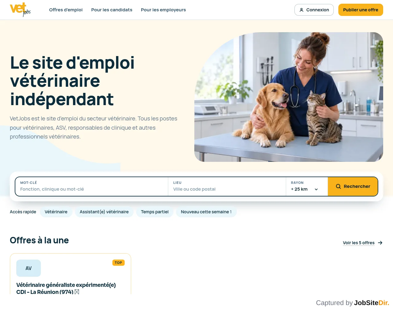 VetJobs website screenshot