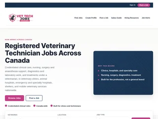 Vet Tech Jobs Canada screenshot preview Vet Tech Jobs Canada screenshot preview
