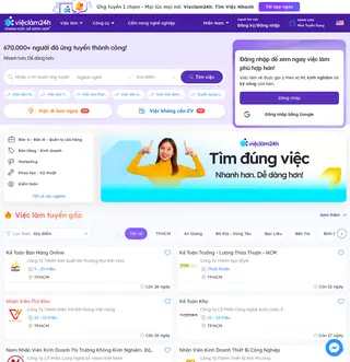 Việc Làm 24h platform preview