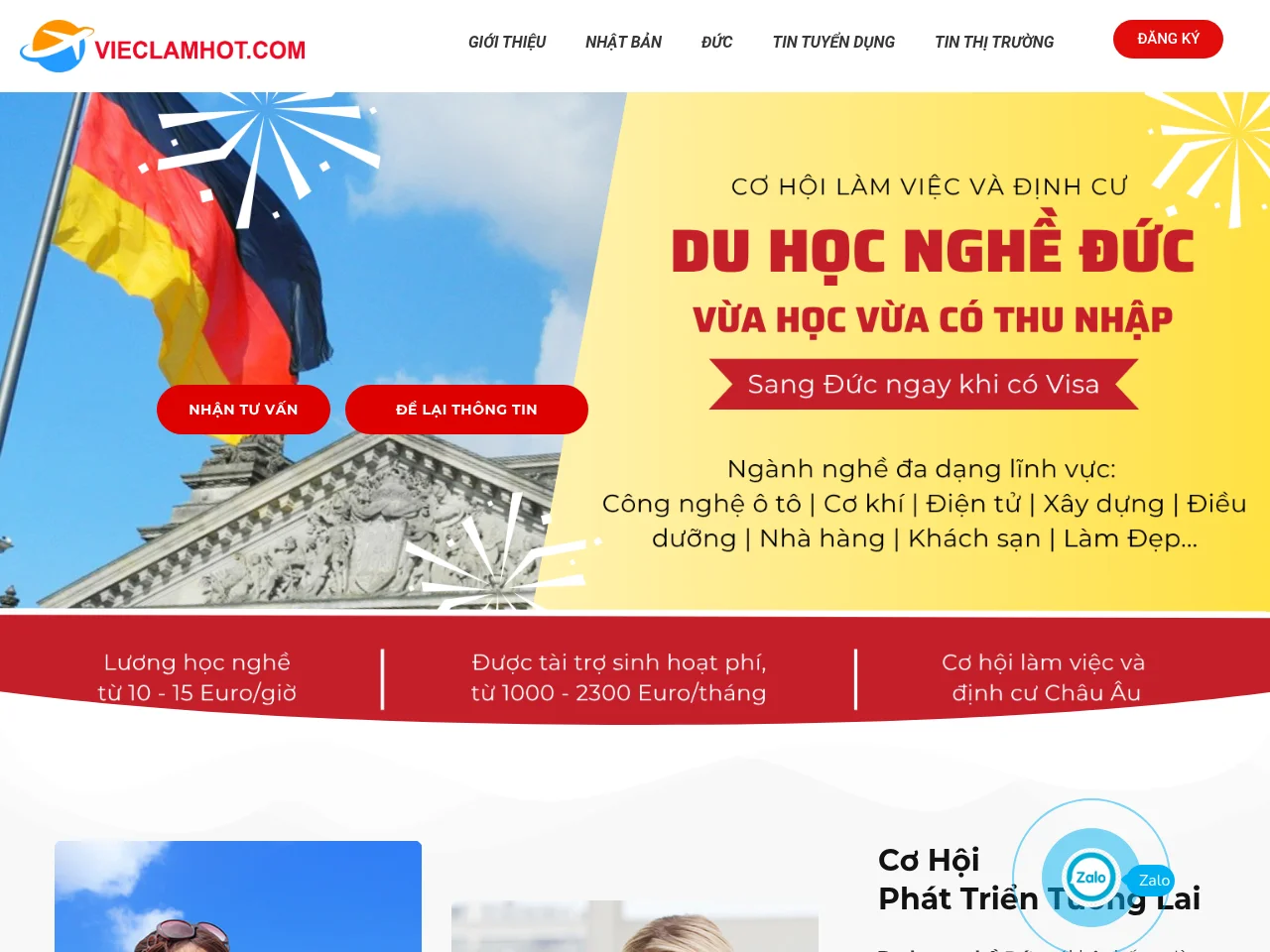 Việc Làm Hot screenshot Việc Làm Hot job board platform screenshot showing job search interface