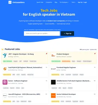 VietnamDevs platform preview