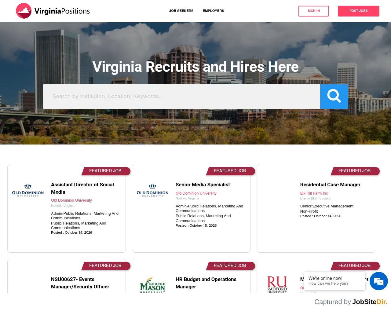 VirginiaPositions.com website screenshot