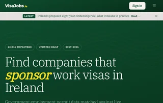 VisaJobs.ie screenshot preview VisaJobs.ie screenshot preview