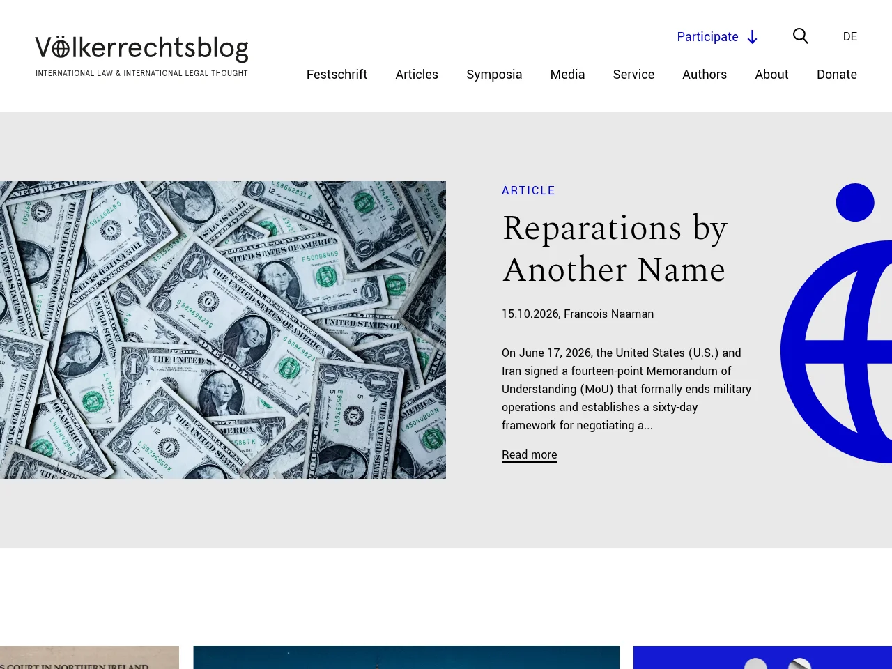 Völkerrechtsblog screenshot Völkerrechtsblog website screenshot