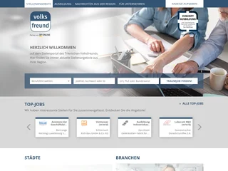 volksfreund.stellenanzeigen.de screenshot preview