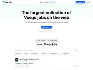 VueJobs platform preview VueJobs platform preview