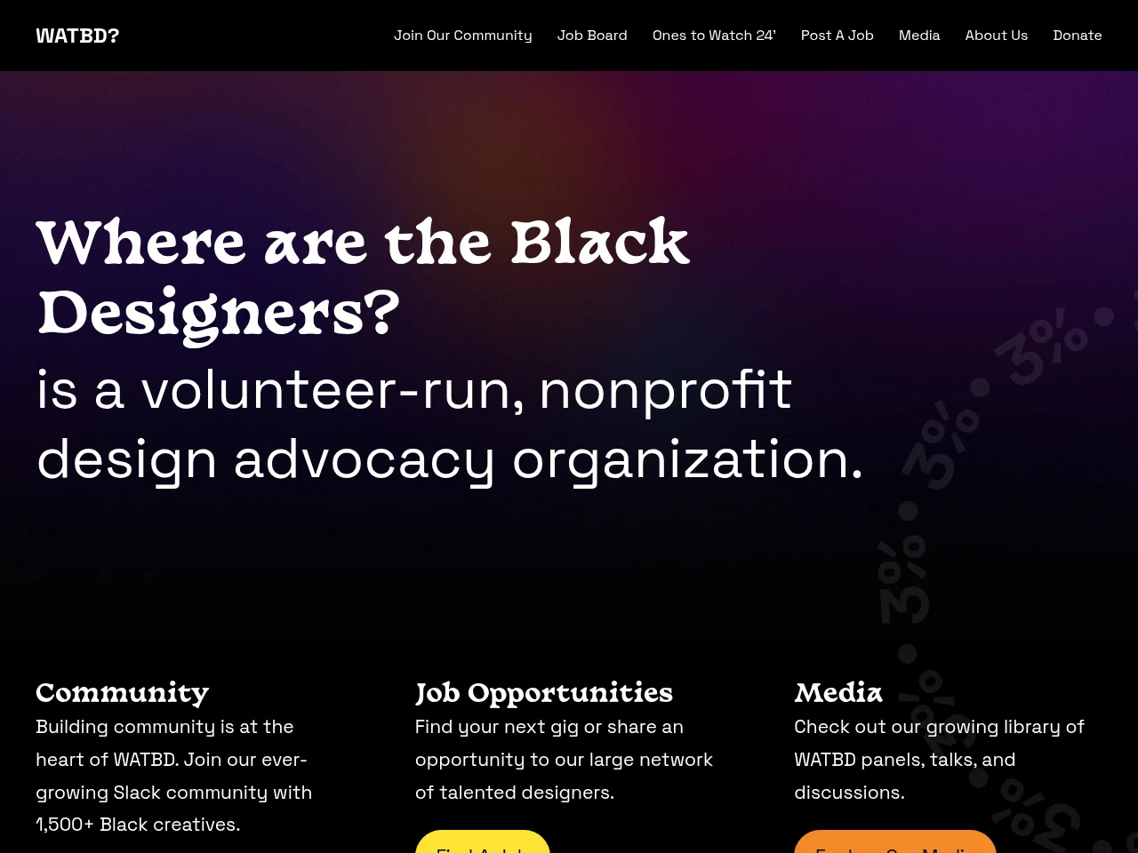 Where are the Black Designers? job board platform screenshot showing job search interface